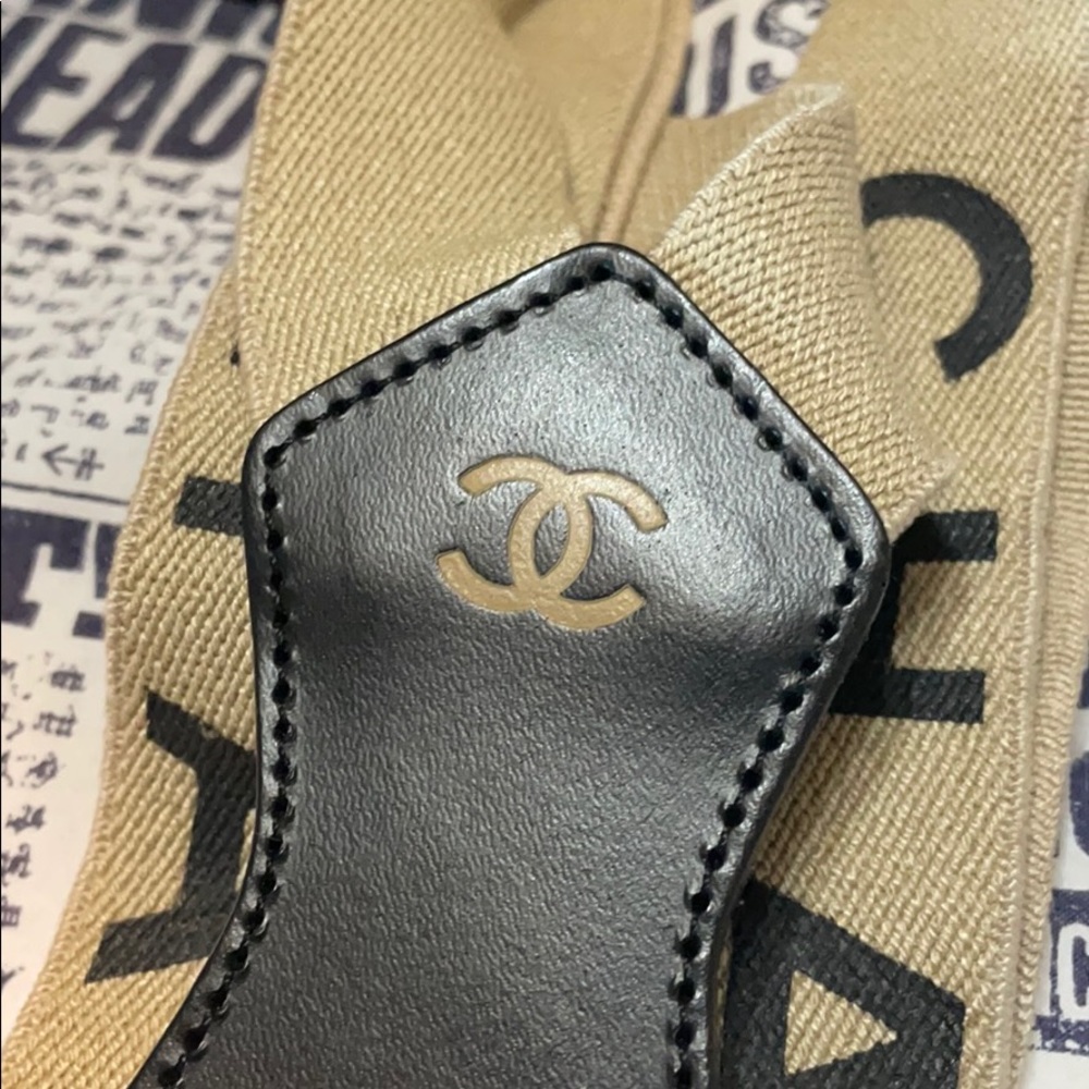 Last call!❤️ Chanel cream/beige & black suspenders - Picture 2 of 12